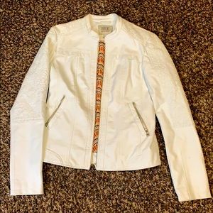 White pleather jacket